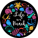 Life is a Beach w/ Shells Tire Cover