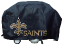 New Orleans Grill Cover with Saints Logo on Black Vinyl - Deluxe