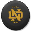 Notre Dame Tire Cover w/ (Vintage) Logo on Black Vinyl