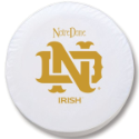 Notre Dame Tire Cover w/ (Vintage) Logo on White Vinyl