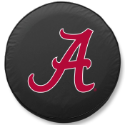 University of Alabama Black Tire Cover w/ "Script A" Logo