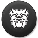 Butler University Tire Cover w/ Bulldogs Logo on Black Vinyl