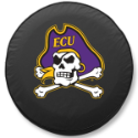 East Carolina University Tire Cover w/ Pirates Logo Black Vinyl