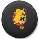 Ferris State University Tire Cover w/ Bulldogs Logo Black Vinyl