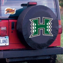 University of Hawaii Tire Cover Logo on Black Vinyl