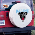 University of Maine Tire Cover w/ Black Bears Logo White Vinyl