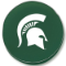 Michigan State University Tire Cover Logo on Green Vinyl