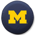 University of Michigan Tire Cover Logo on Blue Vinyl