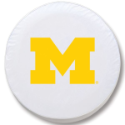 University of Michigan Tire Cover Logo on White Vinyl