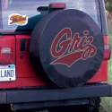 University of Montana Tire Cover w/ Grizzlies Logo Black Vinyl