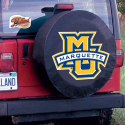 Marquette University Tire Cover Logo on Black Vinyl