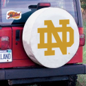University of Notre Dame Tire Cover w/ "ND" Logo White Vinyl