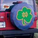University of Notre Dame Tire Cover Logo on Blue Vinyl