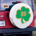 University of Notre Dame Tire Cover Logo on White Vinyl