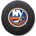 New York Islanders Tire Cover on Black Vinyl