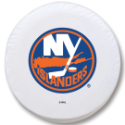 New York Islanders Tire Cover on White Vinyl