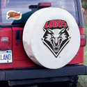 University of New Mexico Tire Cover w/ Lobos Logo White Vinyl