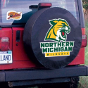 Northern Michigan University Tire Cover Logo on Black Vinyl