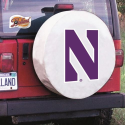 Northwestern University Tire Cover Logo on White Vinyl