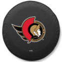 Ottawa Senators Tire Cover on Black Vinyl