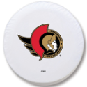 Ottawa Senators Tire Cover on White Vinyl