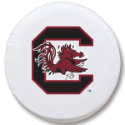 South Carolina University Tire Cover Logo on White Vinyl