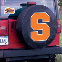 Syracuse University Tire Cover w/ Orange Logo on Black Vinyl