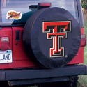 Texas Tech University Tire Cover Logo on Black Vinyl
