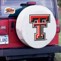 Texas Tech University Tire Cover Logo on White Vinyl