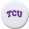 Texas Christian University Tire Cover Logo on White Vinyl