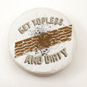 Get Topless and Dirty Tire Cover on White Vinyl