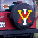 Virginia Military Institute Tire Cover on Black Vinyl