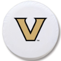 Vanderbilt University Tire Cover Logo on White Vinyl