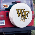 Wake Forest University Tire Cover Logo on White Vinyl