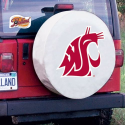 Washington State University Tire Cover Logo on White Vinyl
