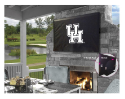 Houston Outdoor TV Cover w/ Cougars Logo - Black Vinyl