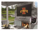 Iowa State Outdoor TV Cover w/ Cyclones Logo - Black Vinyl