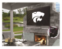 Kansas State Outdoor TV Cover w/ Wildcats Logo - Black