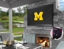 Michigan Outdoor TV Cover w/ Wolverines Logo - Black Vinyl