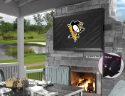 Pittsburgh Outdoor TV Cover w/ Penguins Logo - Black Vinyl