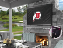 Utah Outdoor TV Cover w/ Utes Logo - Black Vinyl