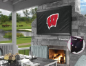 Wisconsin Outdoor TV Cover w/ Badgers Script 'W' Logo