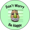 Don't Worry Be Happy Tire Cover on Black Vinyl