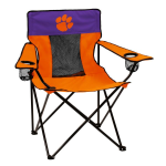 Clemson Tigers Elite Canvas Chair w/ Officially Licensed Team Logo