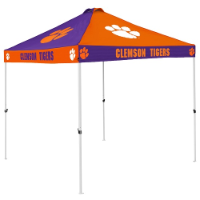 Clemson Tent w/ Tigers Logo - 9 x 9 Checkerboard Canopy