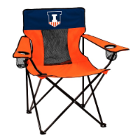 Illinois Fighting Illini Elite Canvas Chair w/ Officially Licensed Team Logo