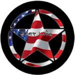 Jeep Wrangler Tire Cover w/ Life Star Flag