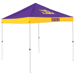 LSU Tent w/ Tigers Logo - 9 x 9 Economy Canopy