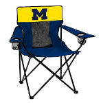 Michigan Wolverines Elite Canvas Chair w/ Officially Licensed Team Logo
