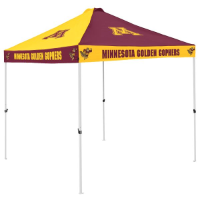 Minnesota Tent w/ Golden Gophers Logo - 9 x 9 Checkerboard Canopy
